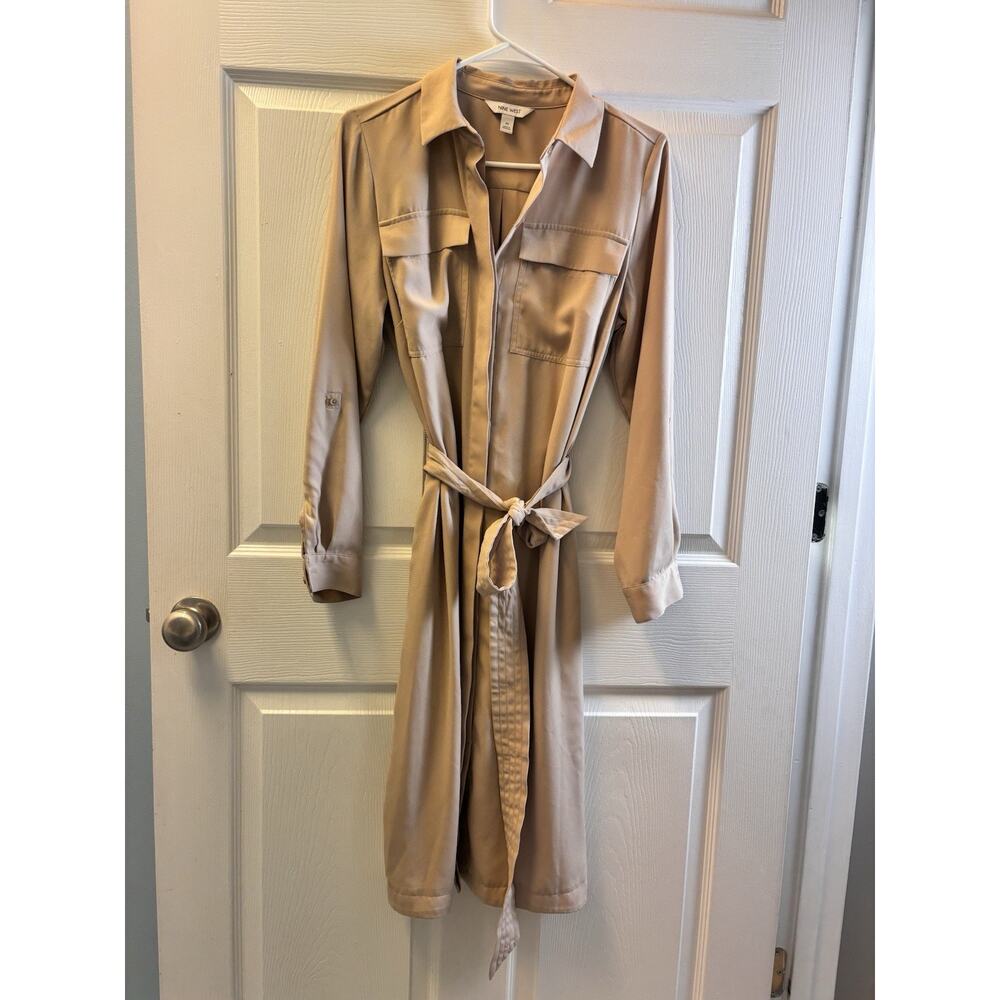 Nine West Womens Tan Shirt Dress Size Medium